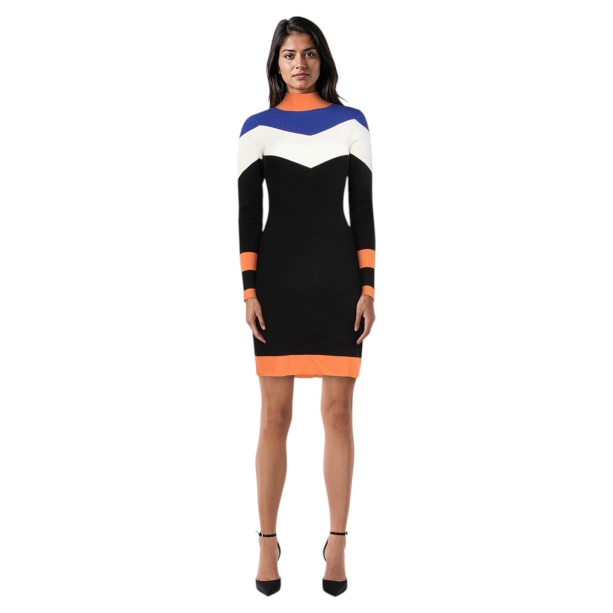 Karen Millen Panelled Knit Mini Dress Size M