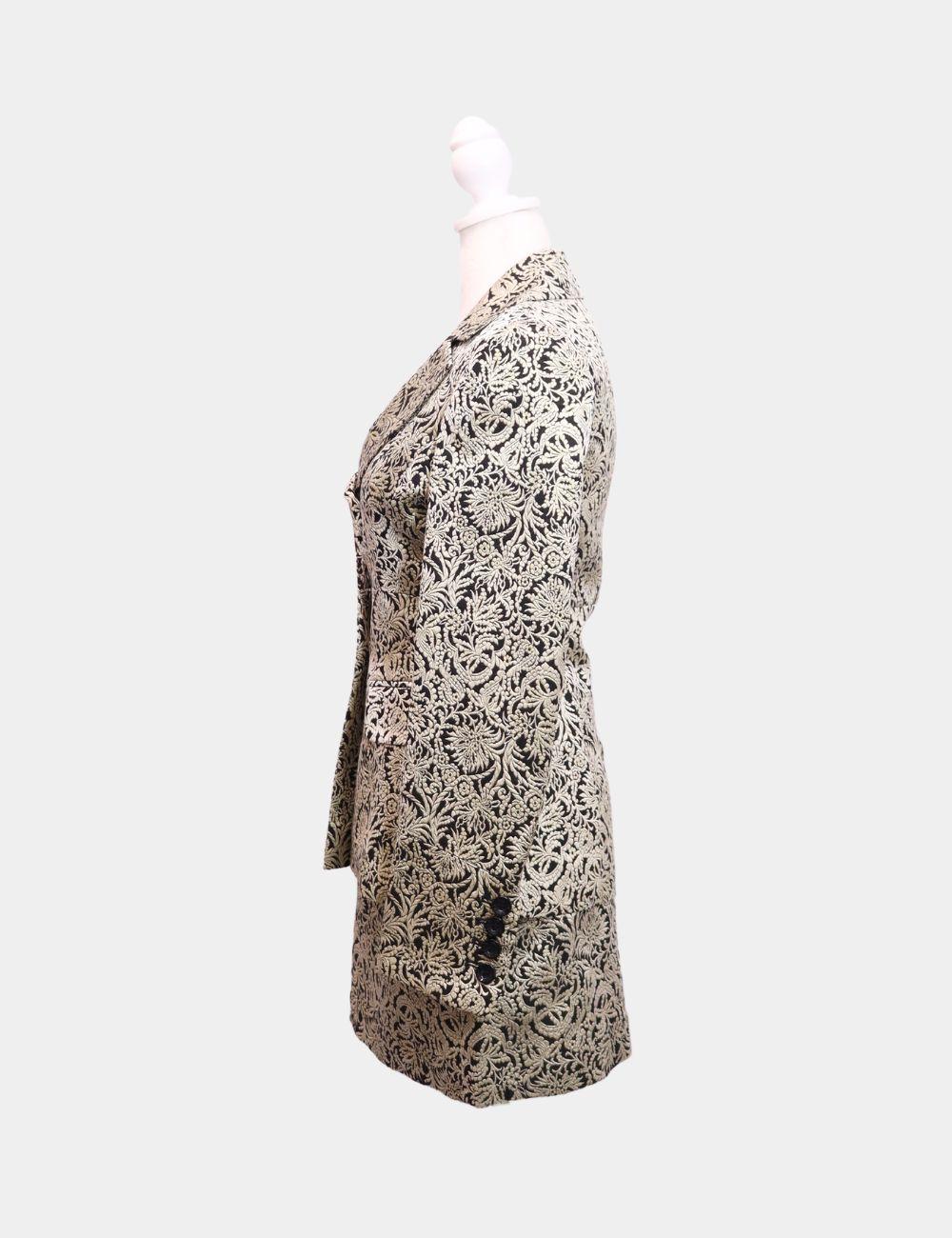 Gray Karen Millen Vintage Jacquard Twin Set Size EU 38