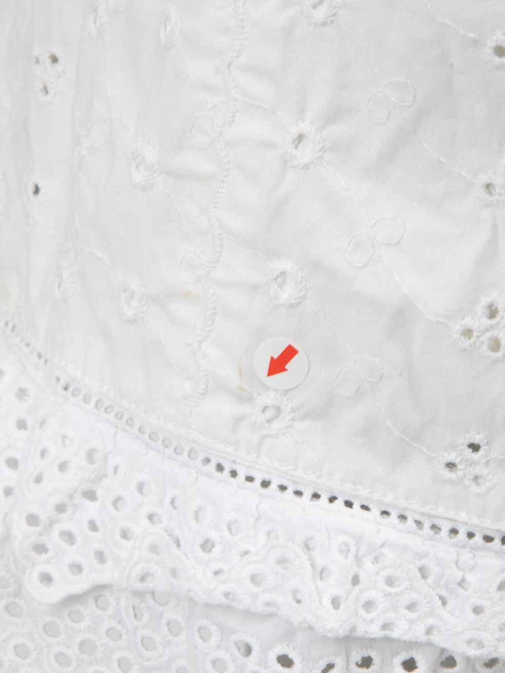 Women's Karen Millen White Strapless Back Lace-Up Dress Size M