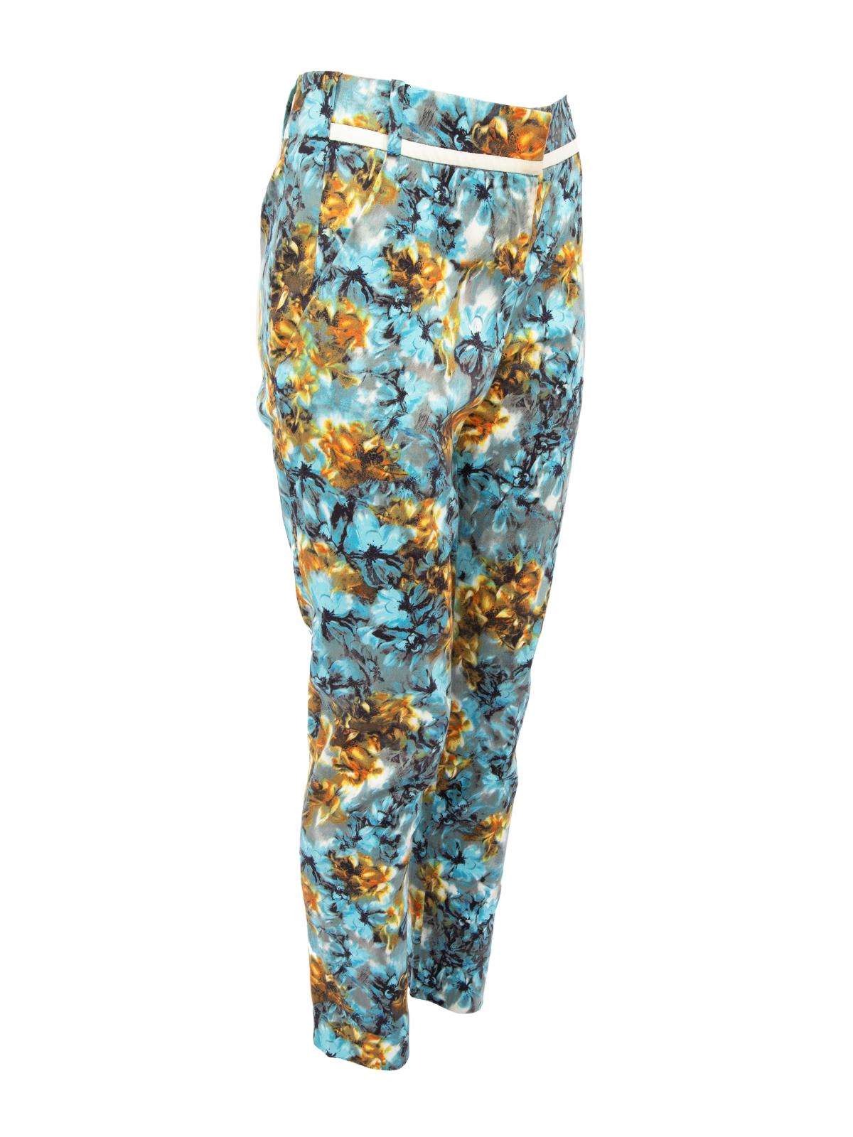CONDITION is Very good. Minimal wear to trousers is evident. Overall wear to outer fabric on this used Karen Millen designer resale item.   Details  Multicolour  Cotton  Straight leg Floral print  Front pockets Zip fastening   Made in CYPRUS  