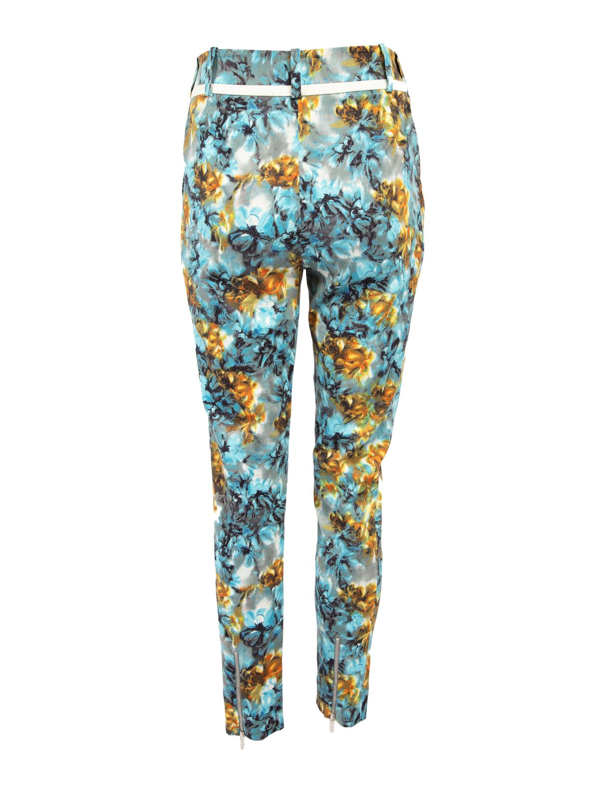 Karen Millen Women's Floral Trousers with Ankle Zip In Excellent Condition For Sale In London, GB