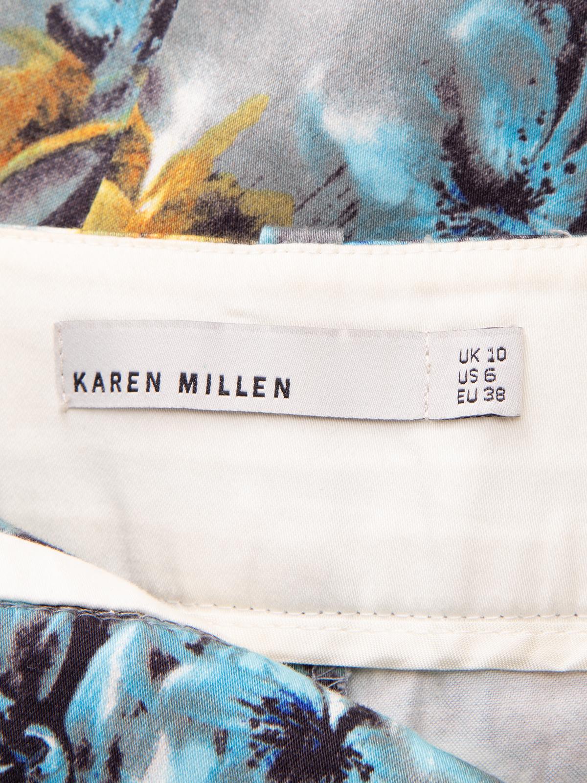 Karen Millen Women's Floral Trousers with Ankle Zip For Sale 2