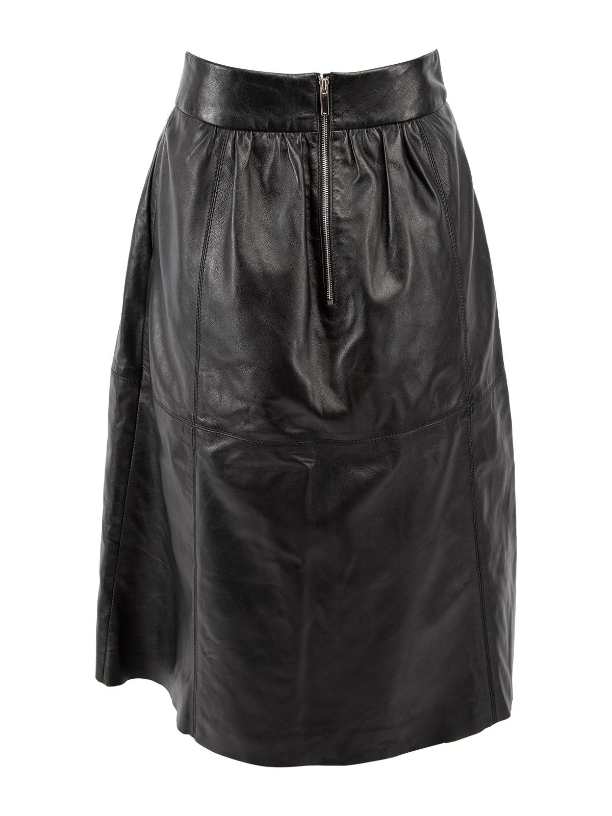 Karen Millen Women's Leather A line Skirt In Excellent Condition In London, GB