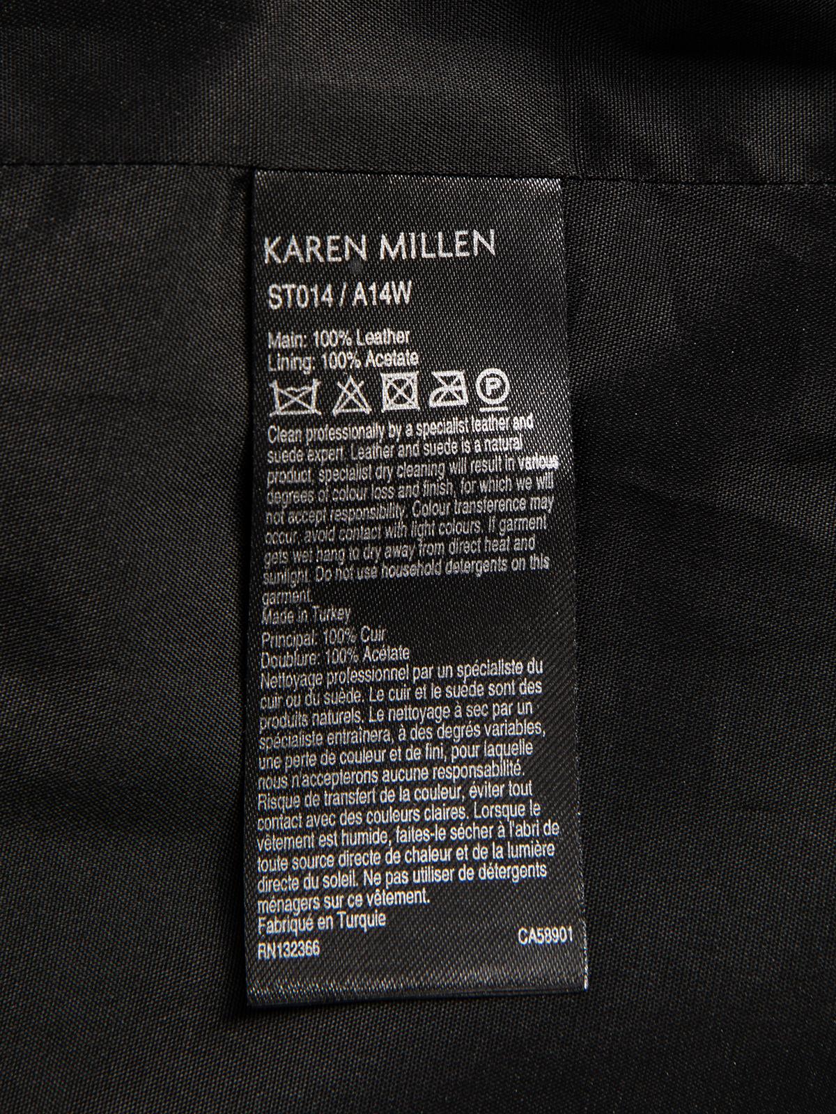 Karen Millen Women's Leather A line Skirt 3