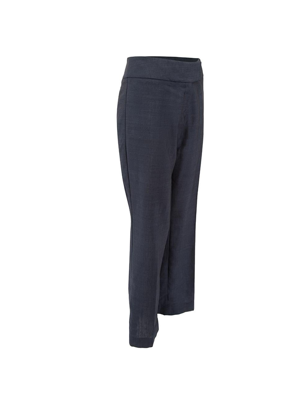 CONDITION is Very good. Minimal wear to trousers is evident. Minimal wear to the rear-left with faint markings on this used Karen Millen designer resale item. 



Details


Navy

Viscose

Flared trousers

Low rise

Front zip closure with clasps and