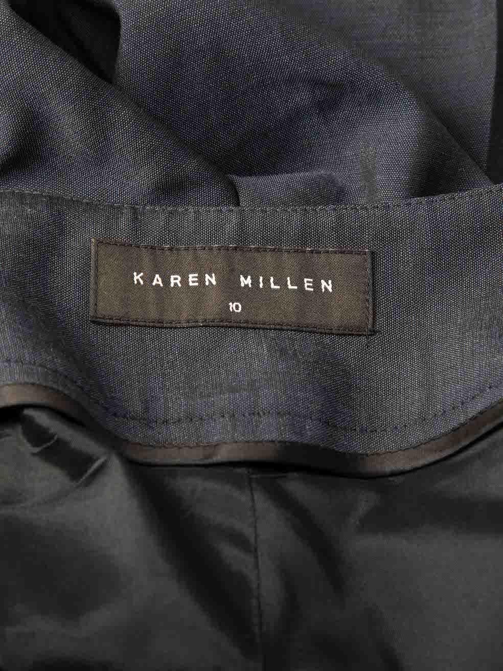 Karen Millen - Pantalon évasé à taille basse - Bleu marine en vente 1