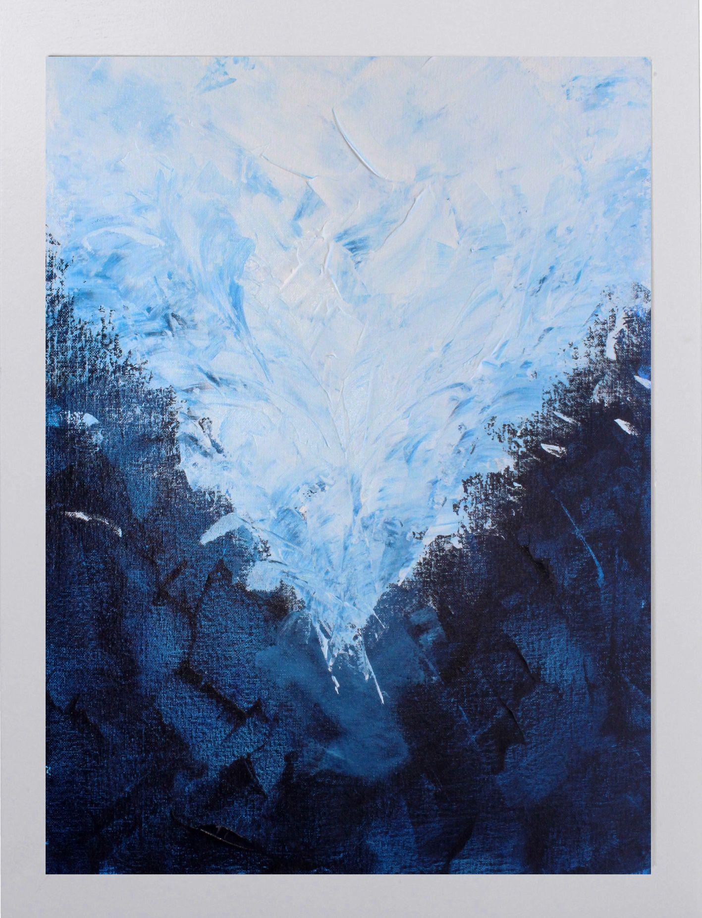 Blues Night, Pittura, Acrilico su tela - Painting di Karen Moehr