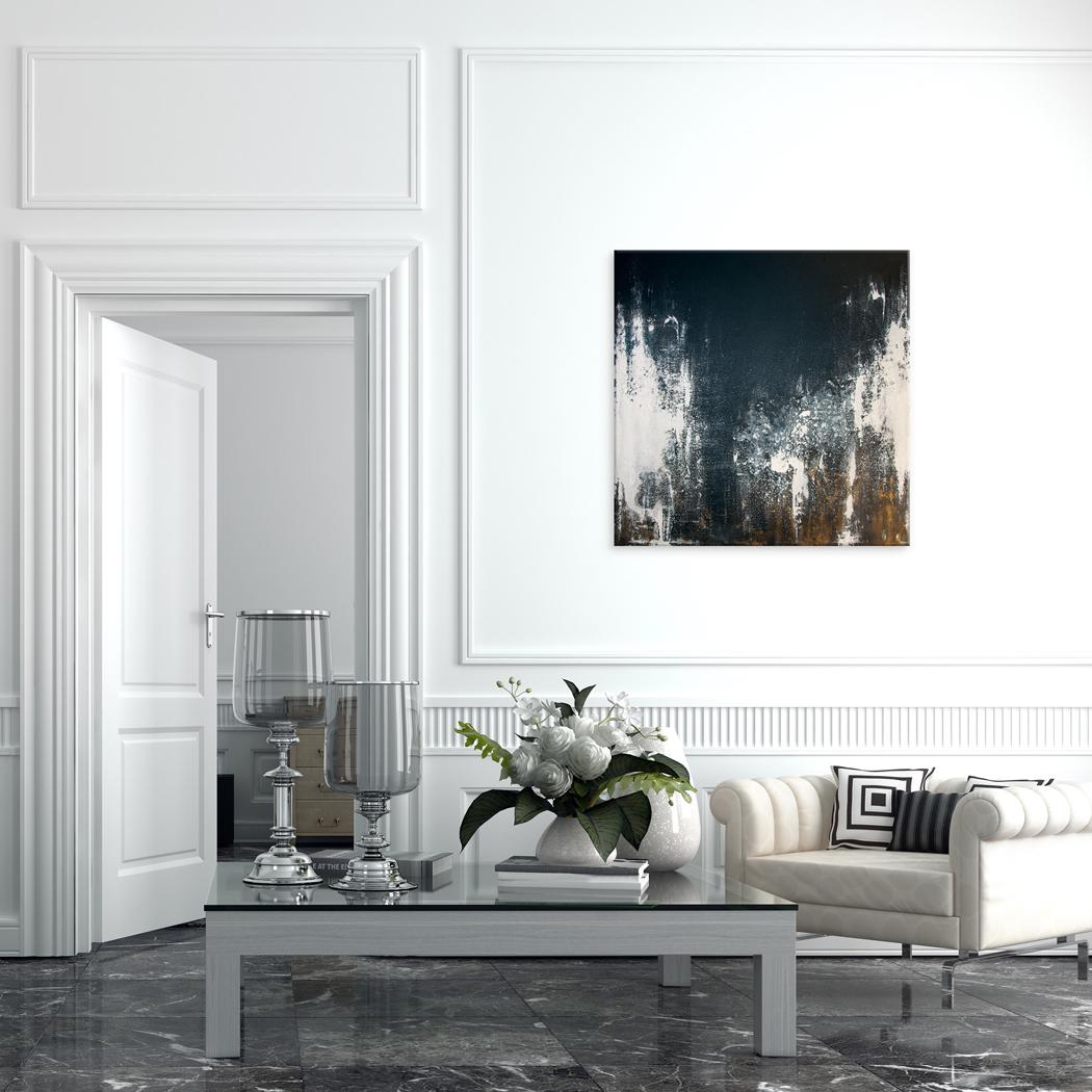 „Night Frost“ Abstraktes Originalgemälde von Karen Moehr im Angebot 1