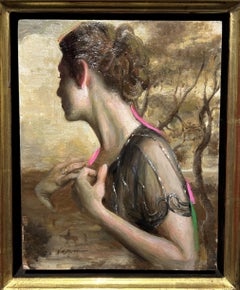 "Und das ist der Zeitreisende" (2025) Surrealistisches Frauenporträt