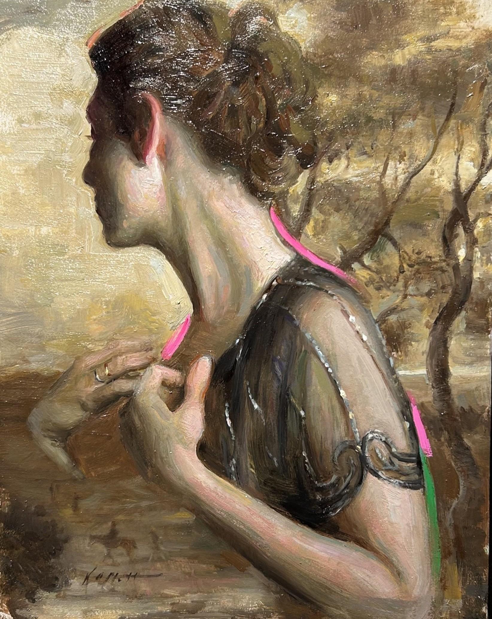 "And This One is Time Traveler" (2025) Surrealist Female Portrait