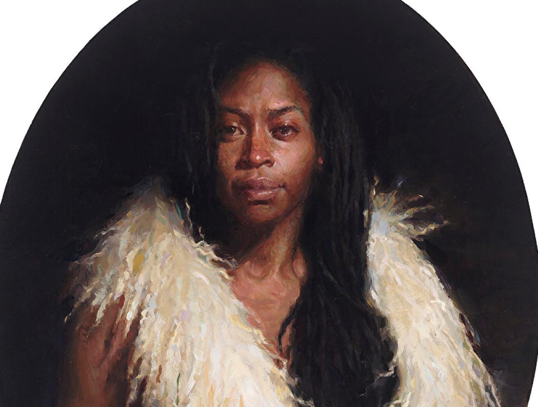 Brittany el boxeador contendiente   Pintura al óleo  Artista figurativa tejana en venta 1