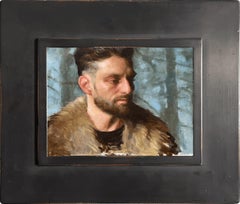"Fire Starter" Oil Painting by Karen Offut, Male Portrait