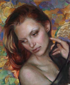 "Luster" (2024) Oil Painting by Karen Offutt, Female Portrait