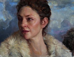 "Seeing Shadows" Oil Painting by Karen Offut, Female Portrait