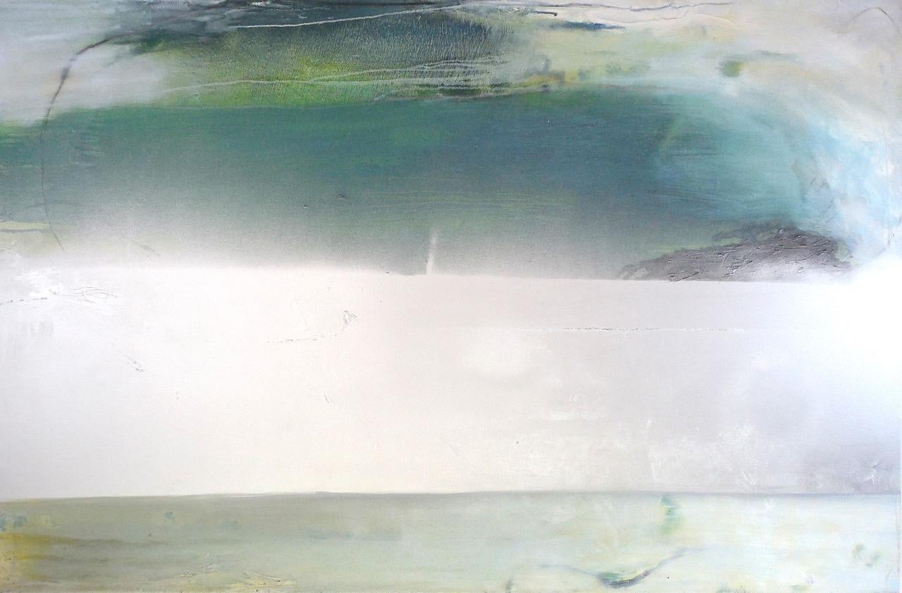 Karen Recor Abstract Painting - Silver Lining VI