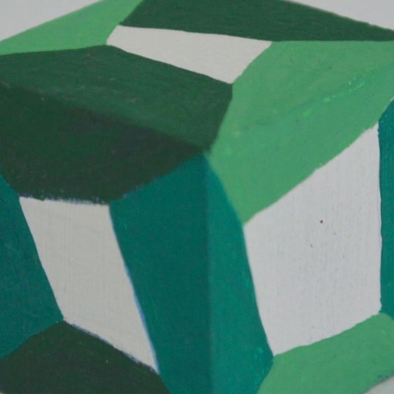 Karen Schiff, Hypercubic, 2016, Wood, Gouache For Sale 2
