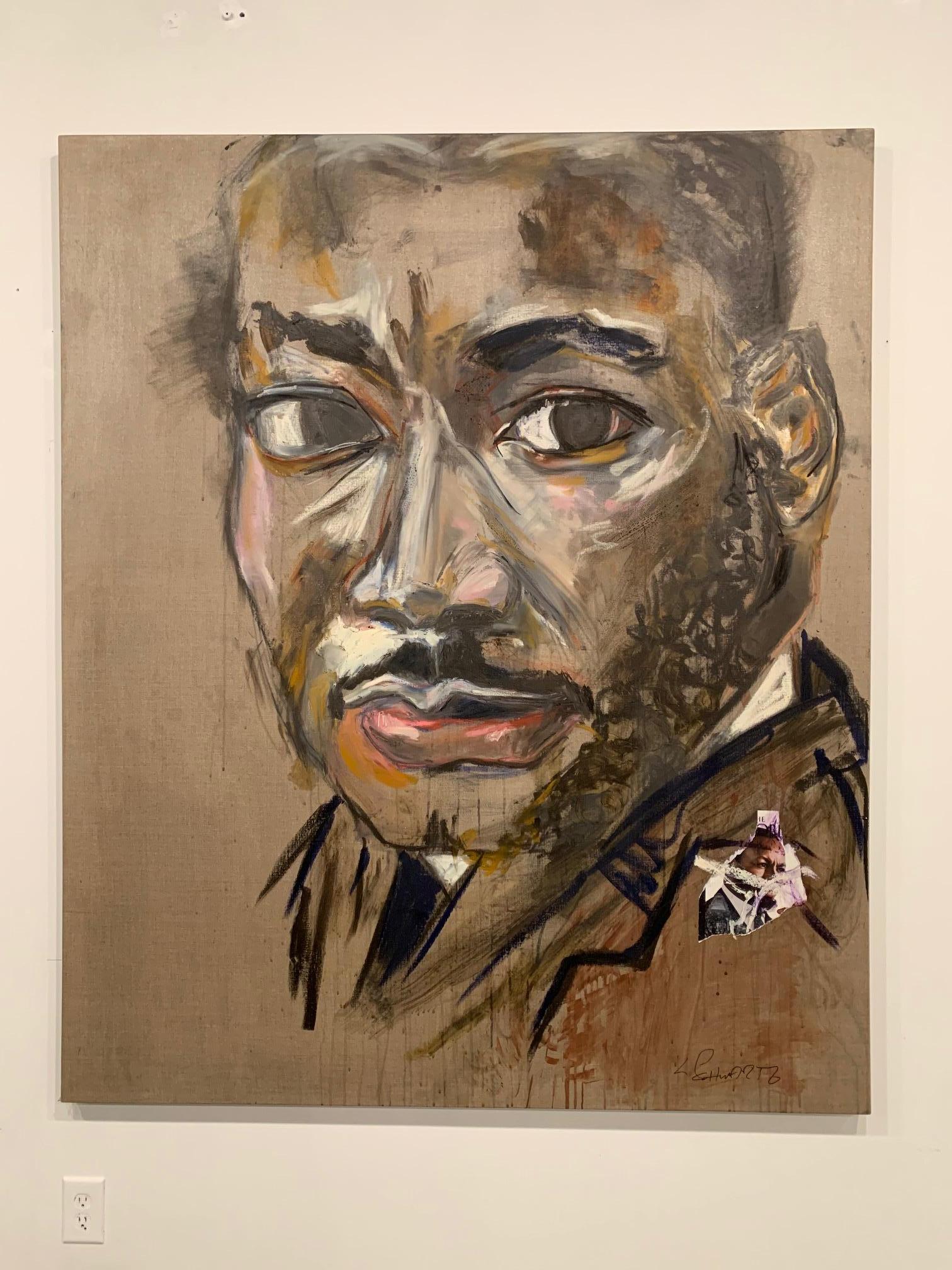 MLK  - Painting by Karen Schwartz