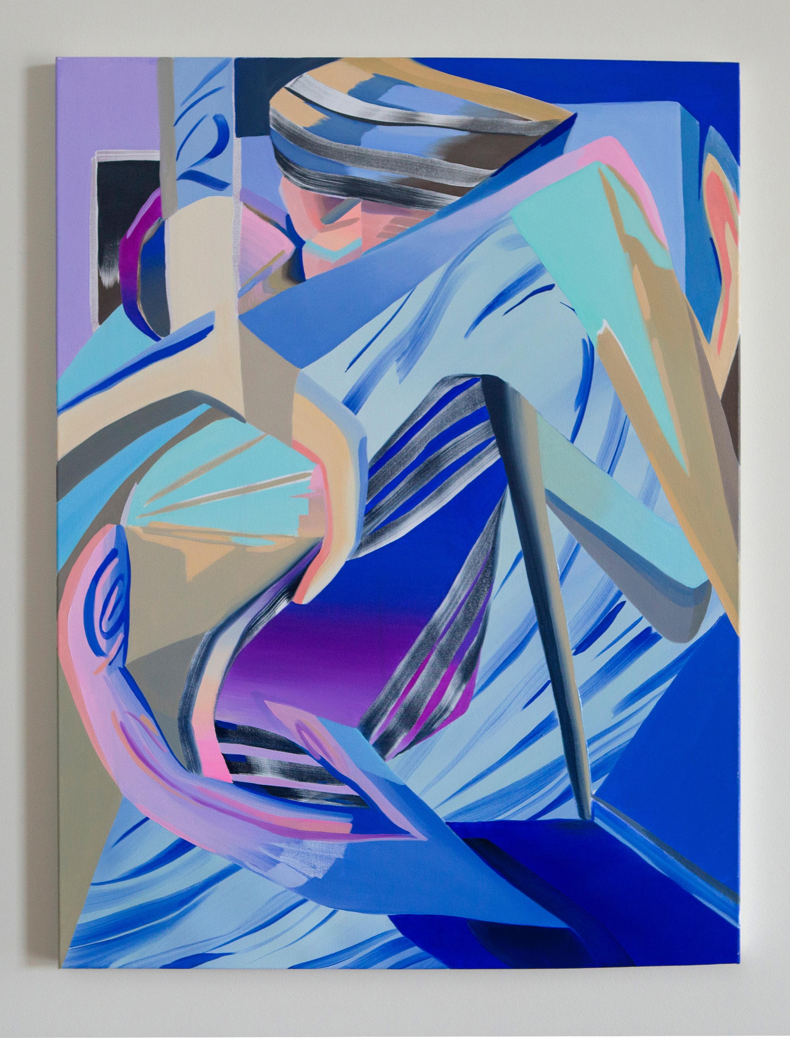 Karen Seapker Abstract Painting - Artemis and Goose, 2017, Oil on canvas, 48 x 36 inches