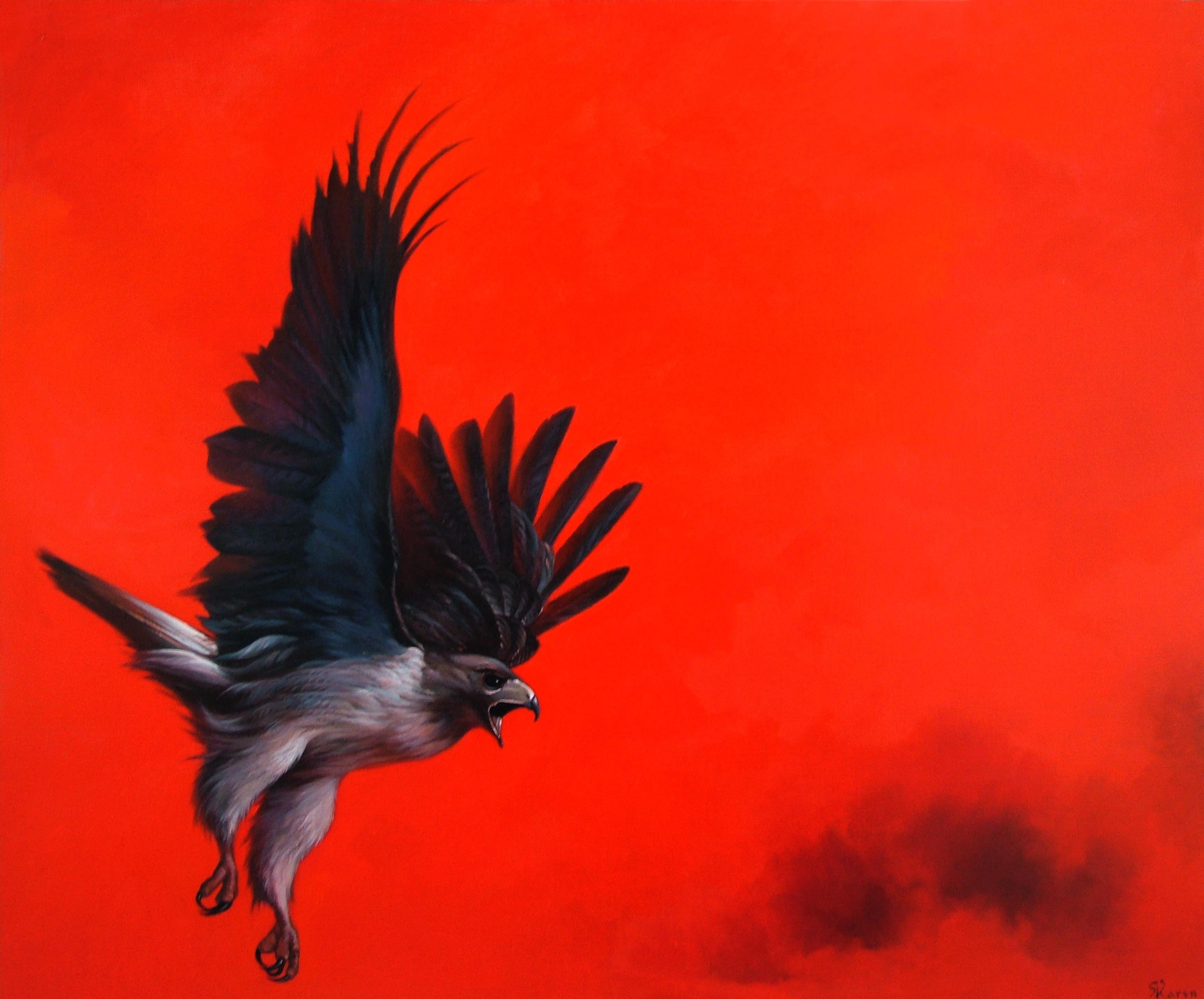 Karen Shahverdyan Figurative Painting - ATTACK, Oil on Canvas