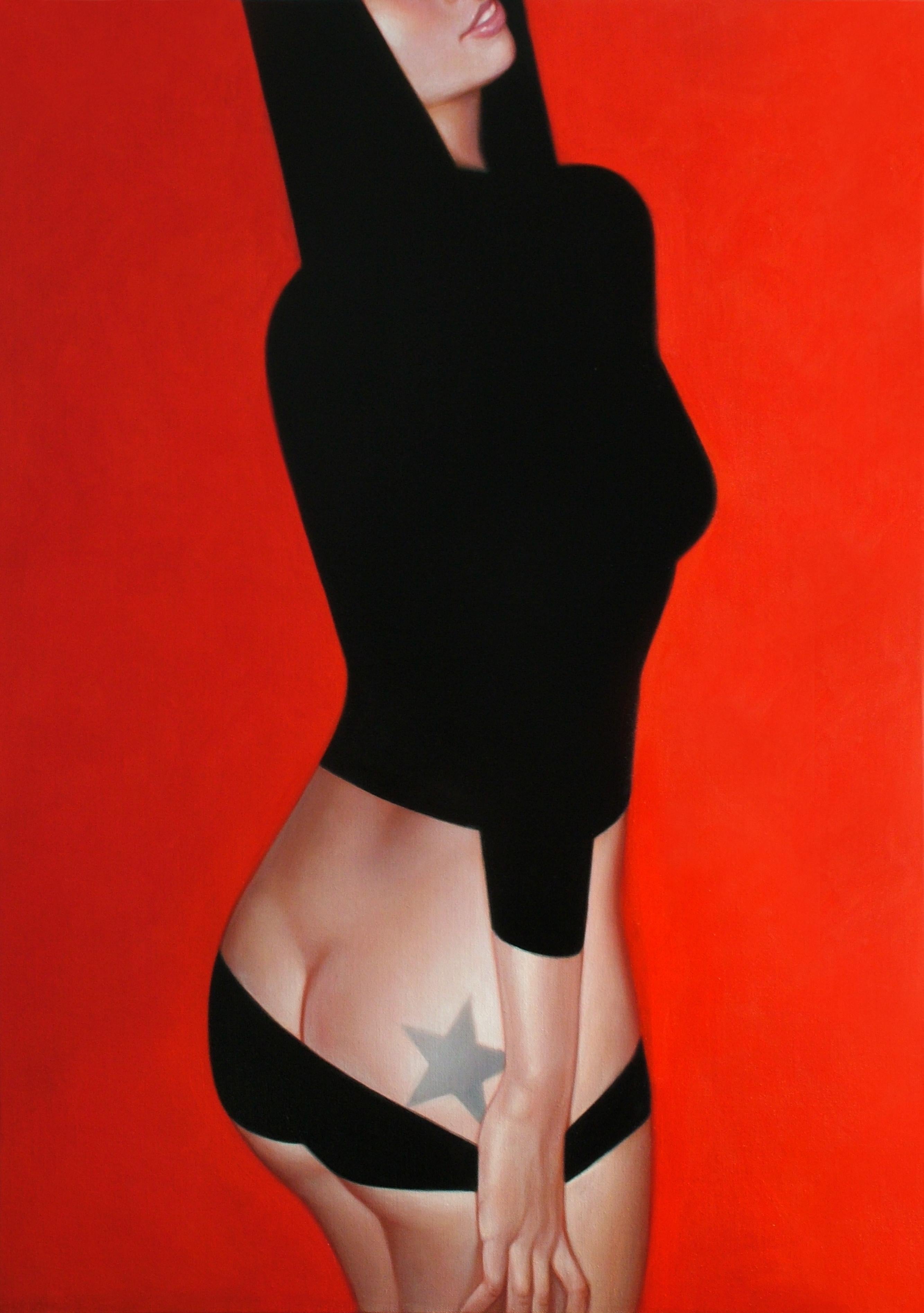 Karen Shahverdyan Figurative Painting - UNDER COVER III, Oil on Canvas