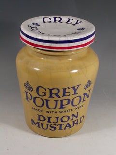 "Grey Poupon Mustard Jar"