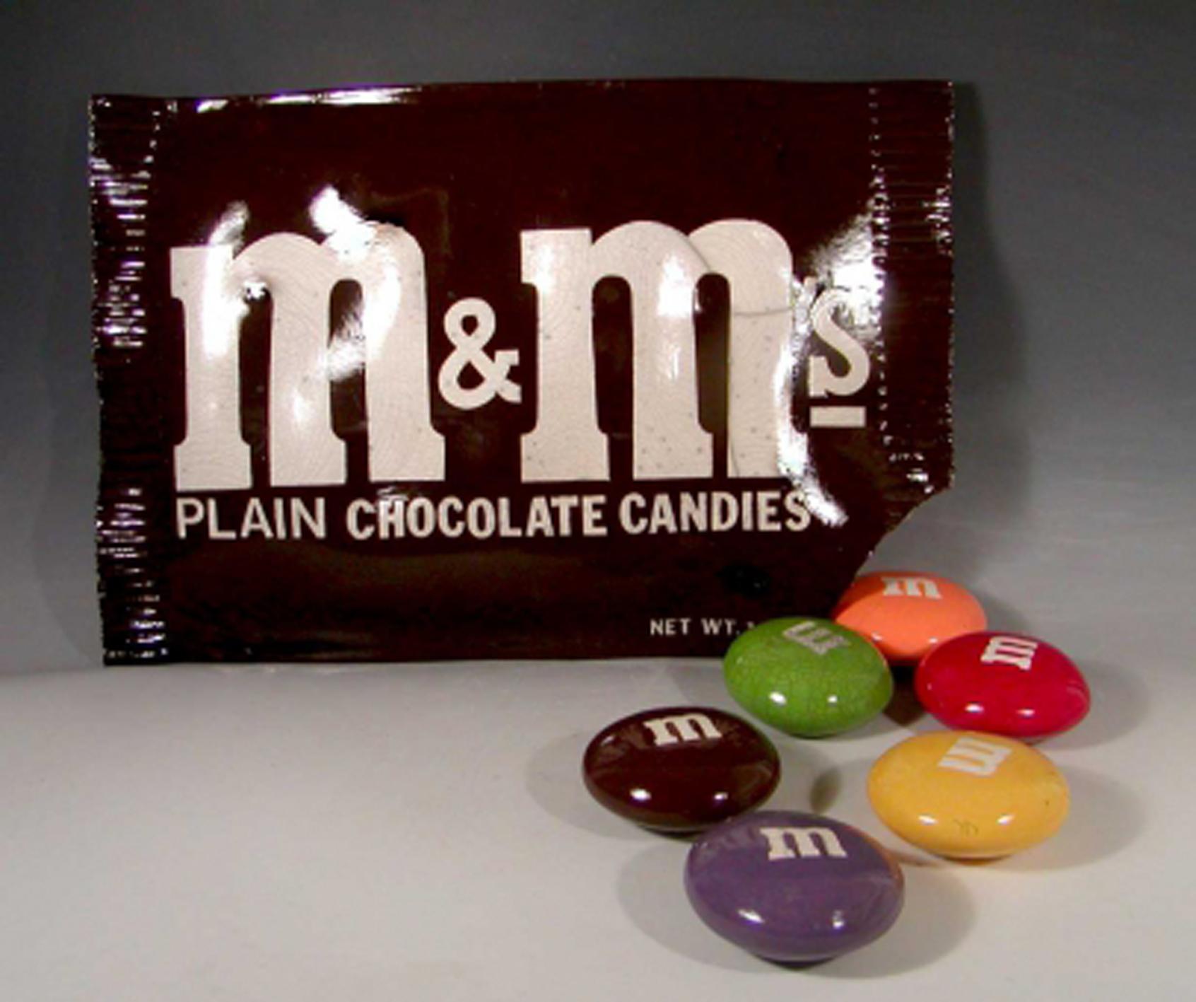 Karen Shapiro Still-Life Sculpture - "M&M Wall Bag w/ Candies"