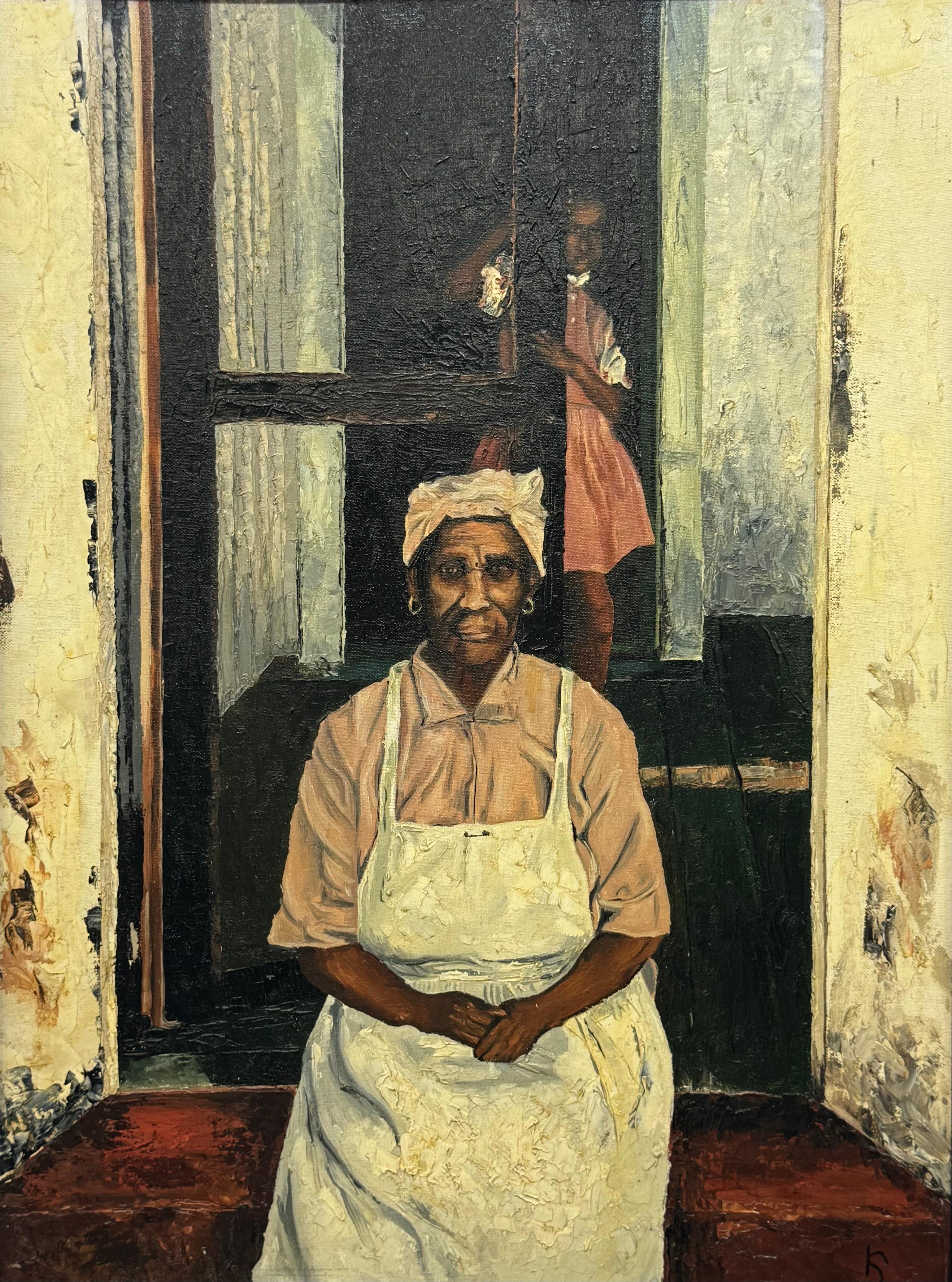 Peinture de Karen Shelby représentant une midwif de Sapelo Island, Katie Hall Underwood 2