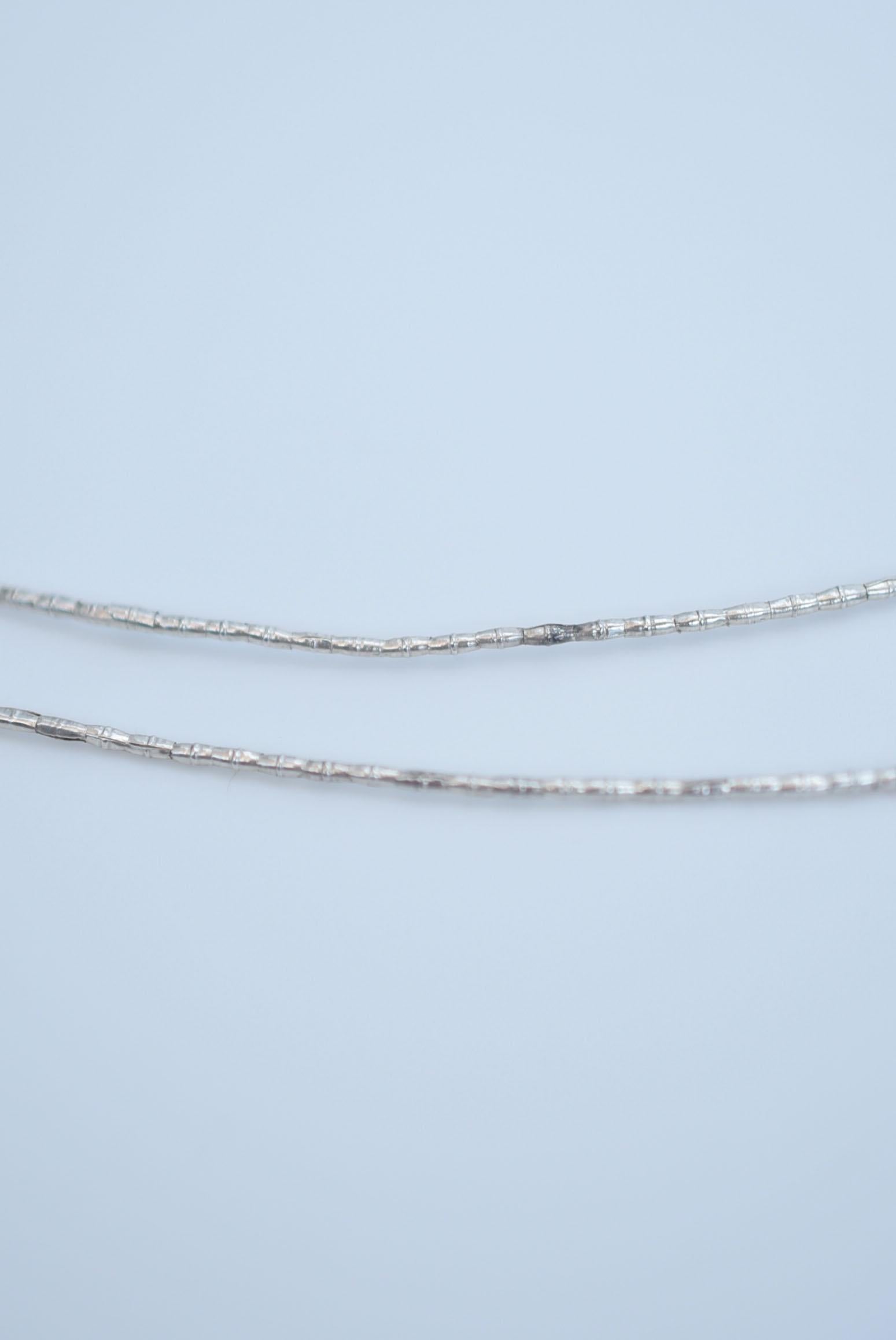 karen silver long necklace  / vintage jewelry , 1970's vintage parts For Sale 2