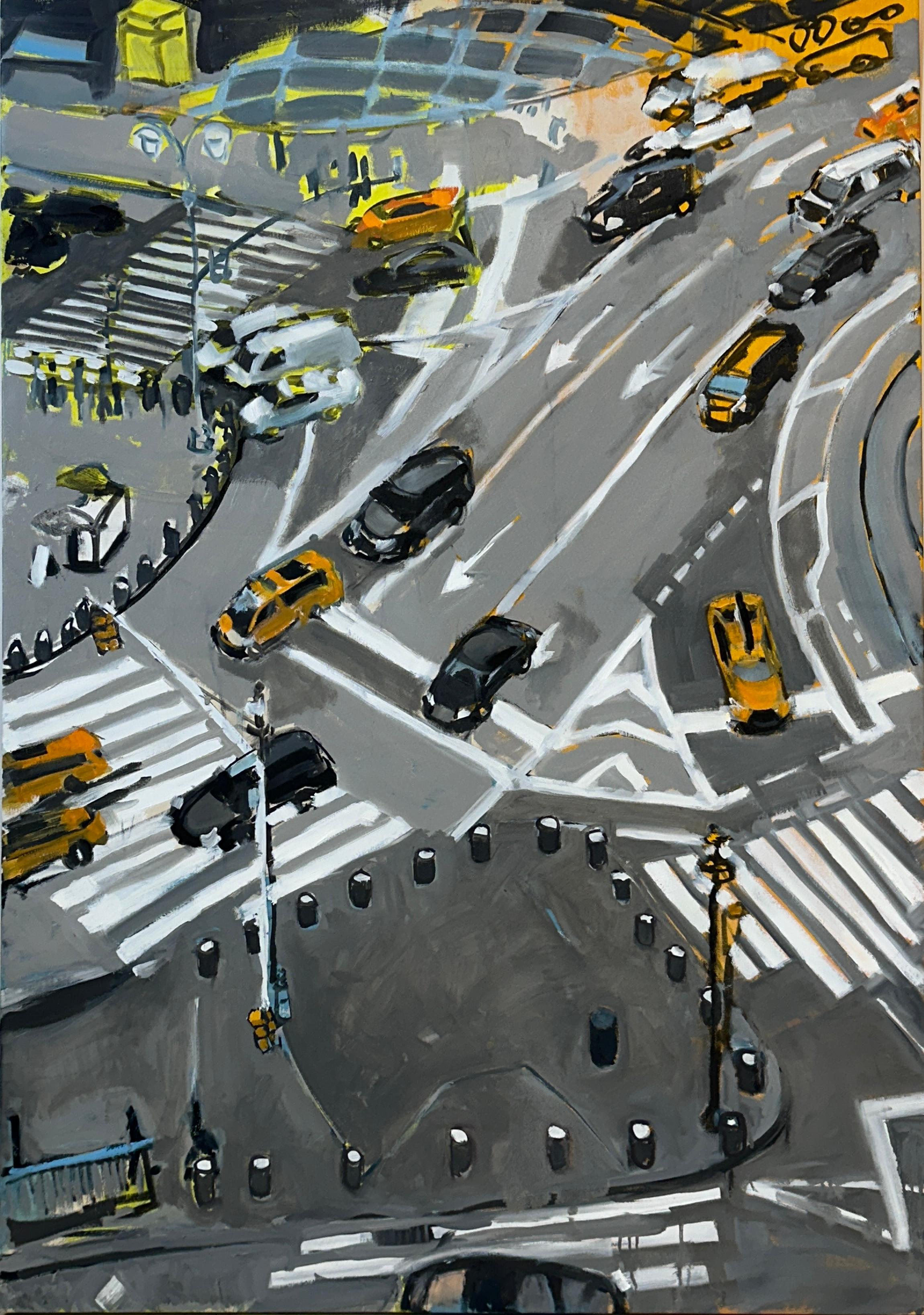 Bright Contemporary Oil Painting Cityscape Statement Art Female Artist