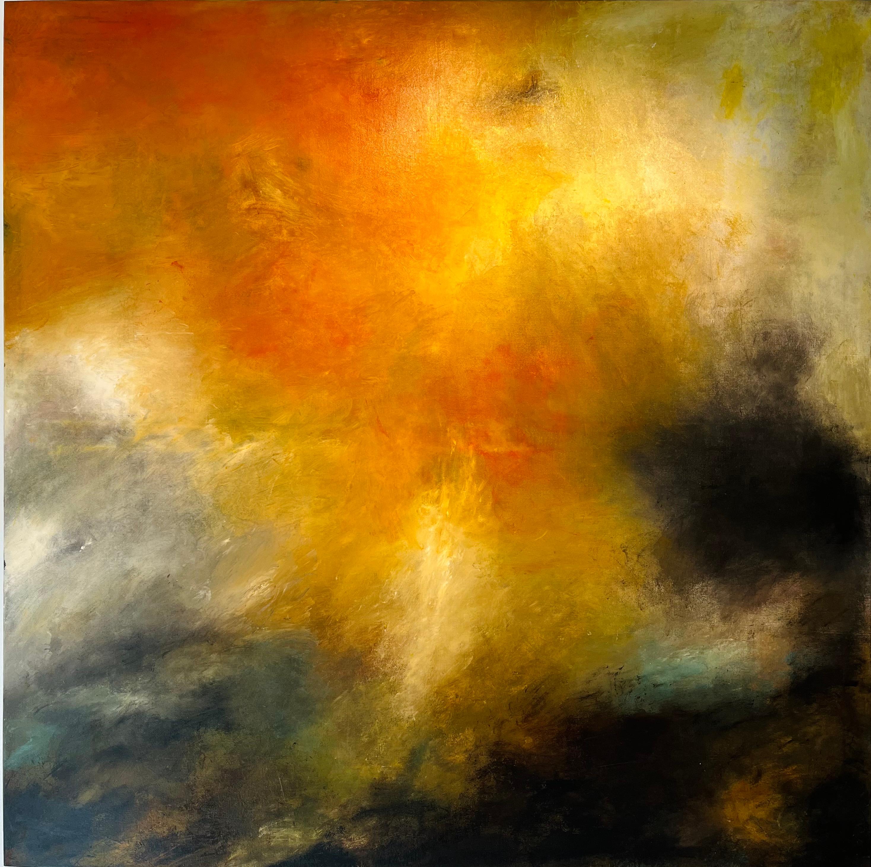 Karen Warren Untitled X abstract expressionism skyscape rust copper
