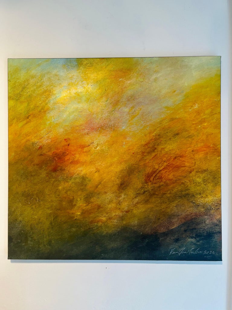 Karen Warren Untitled X abstract expressionism skyscape rust copper