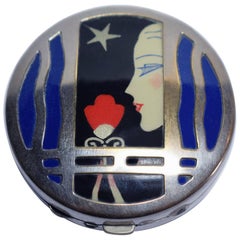 Vintage Karess 1920s Art Deco Ladies Powder Compact