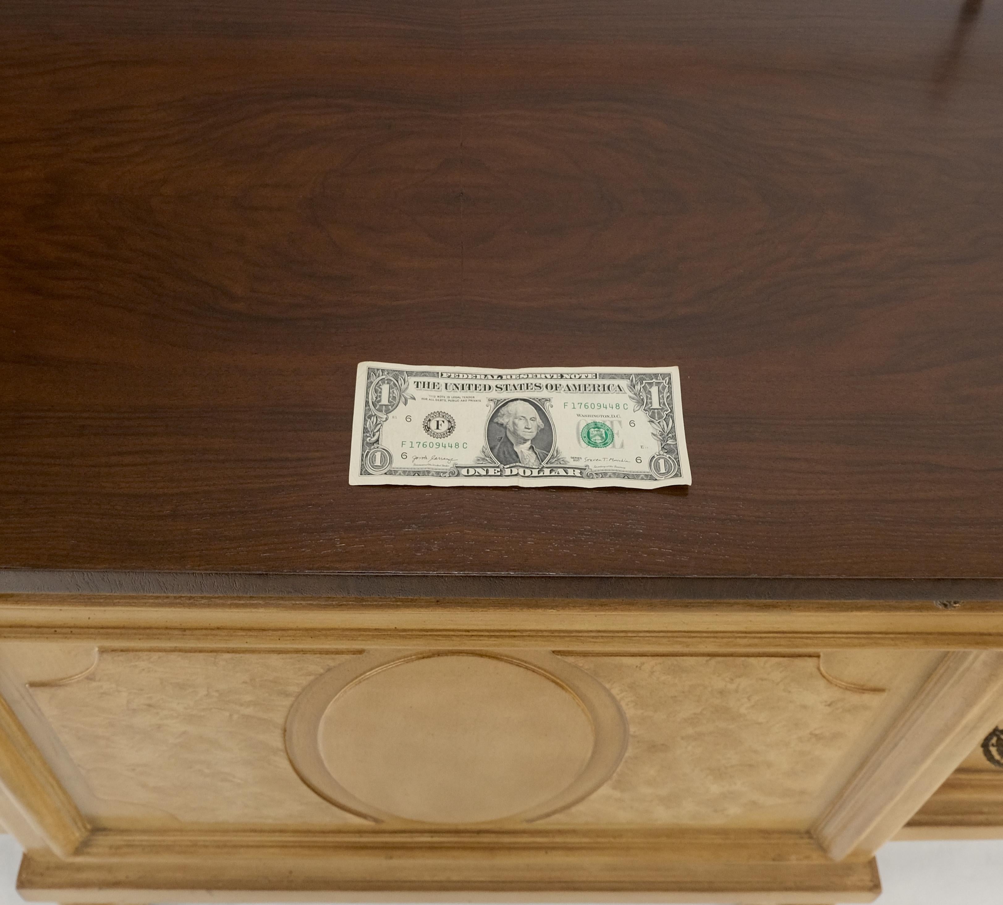 Kargers Rosewood Brass Gallery Top Fitted Drawers Sideboard Buffet Credenza MINT For Sale 11