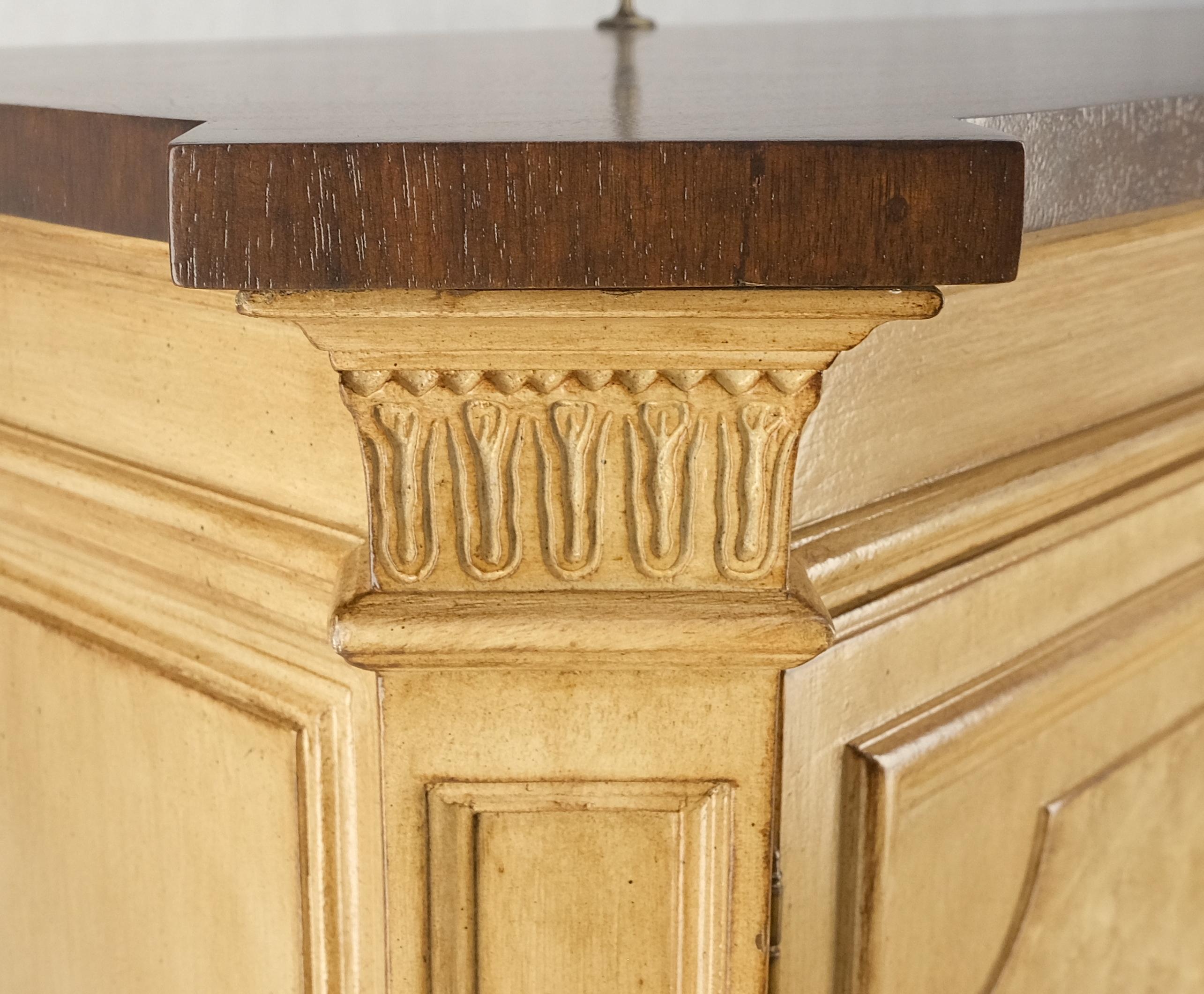 Lacquered Kargers Rosewood Brass Gallery Top Fitted Drawers Sideboard Buffet Credenza MINT For Sale
