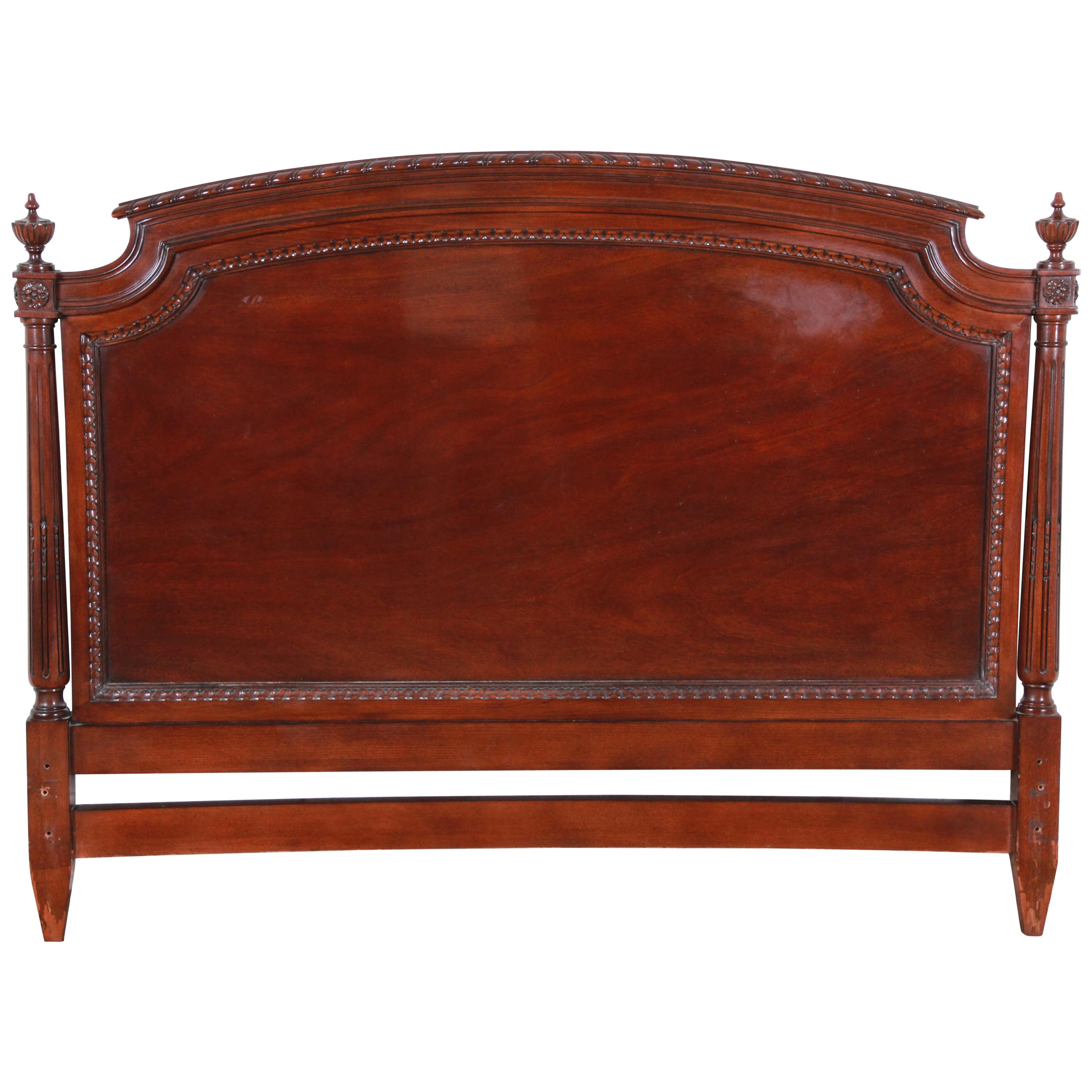 Karges Carved Mahogany Queen Size Headboard