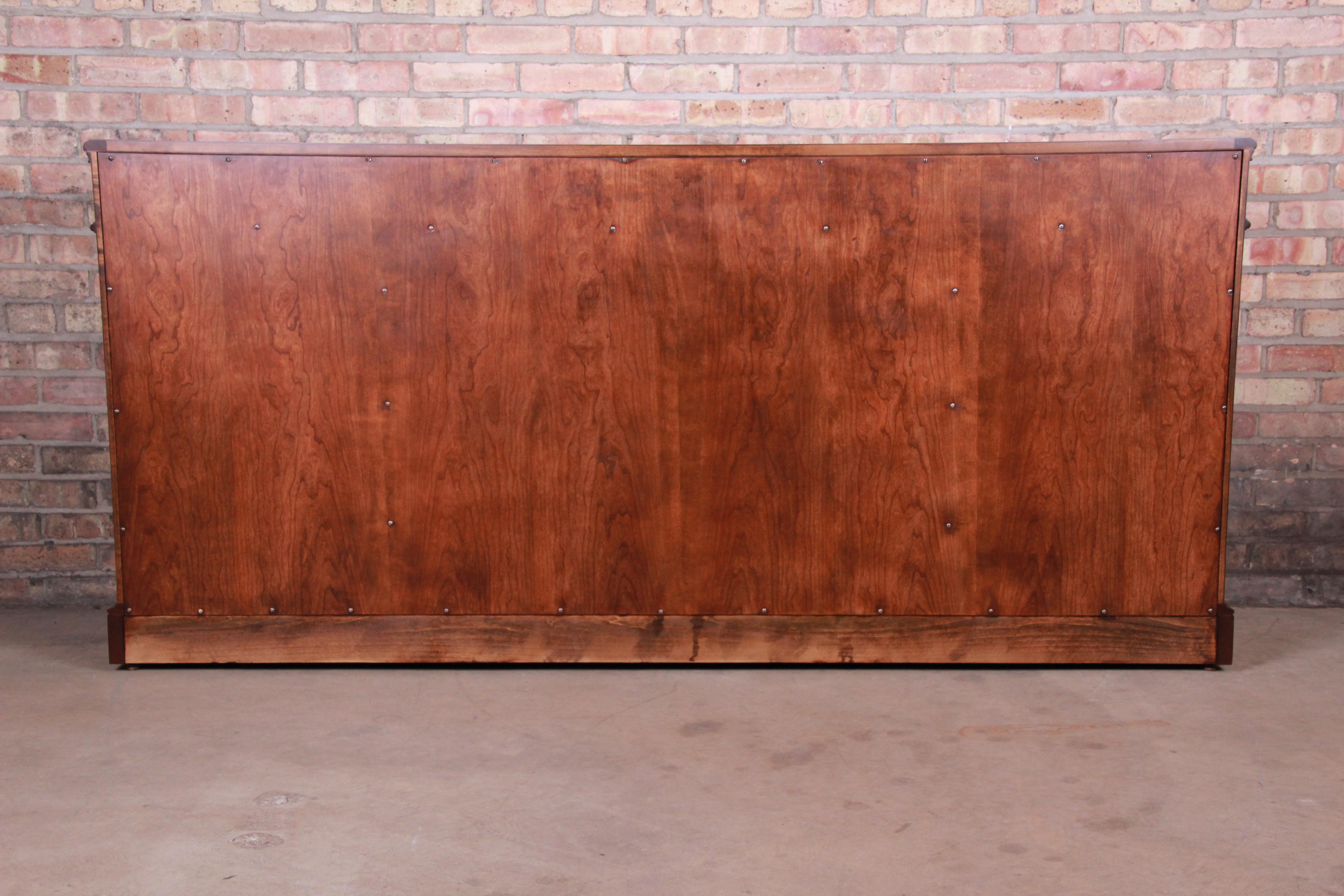 Karges Chippendale Inlaid Mahogany Sideboard Credenza or Bar Cabinet, Restored 12
