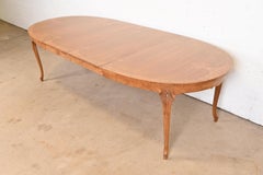 Karges French Provincial Louis XV Burl Wood and Walnut Dining Table, Refinished