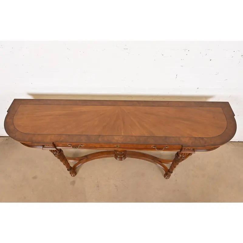 Karges French Regency Louis XVI Burled Walnut Console Table or Server For Sale 4