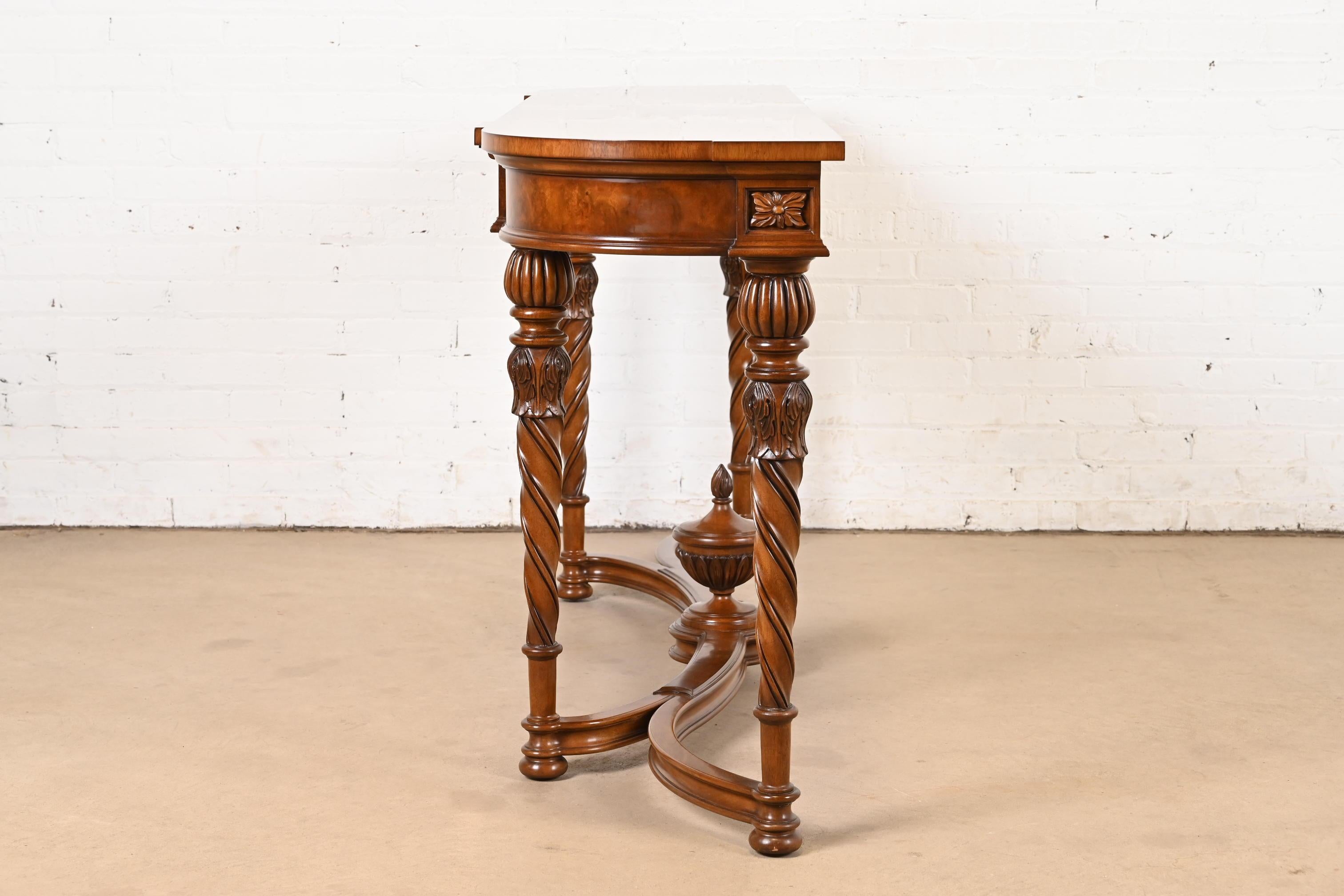 Karges French Regency Louis XVI Burled Walnut Console Table or Server 5