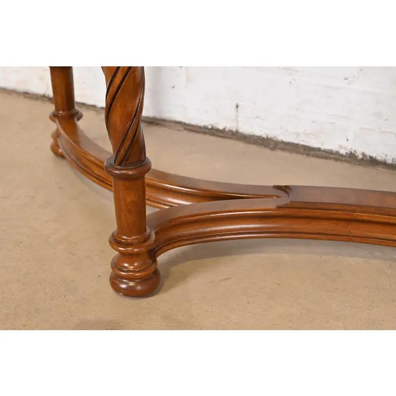 Karges French Regency Louis XVI Burled Walnut Console Table or Server For Sale 2