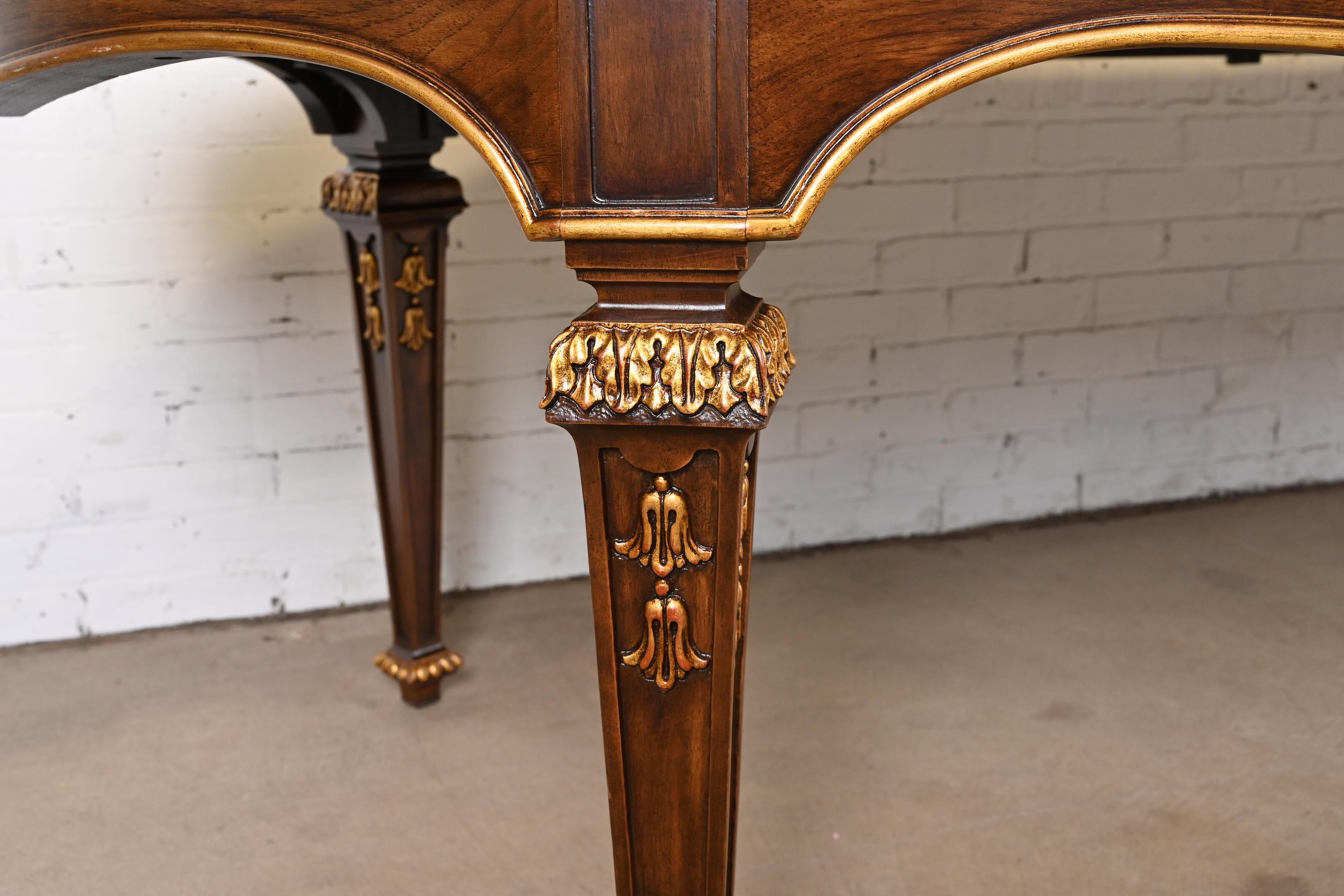 Karges French Regency Louis XVI Burled Walnut Dining Table, Newly Refinished For Sale 4