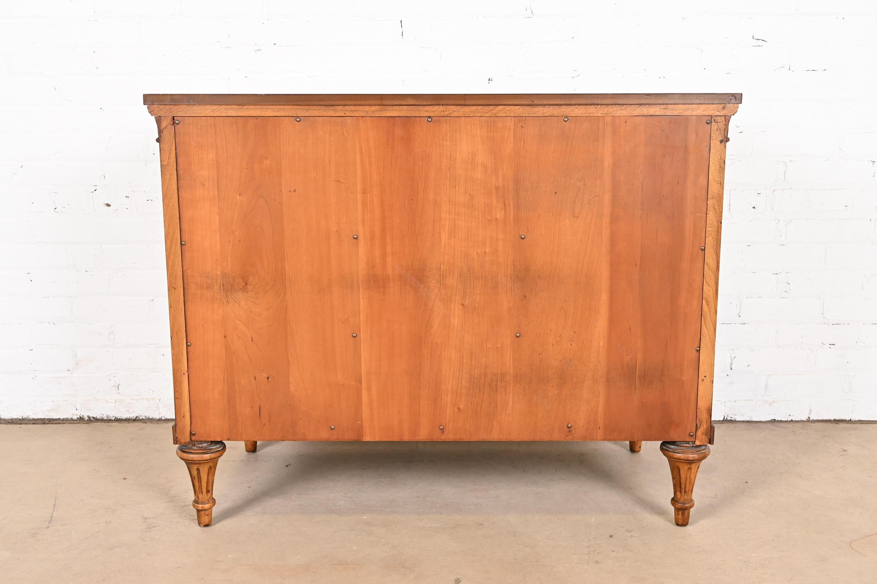 Karges French Regency Louis XVI Burled Walnut Dresser or Chest of Drawers For Sale 11