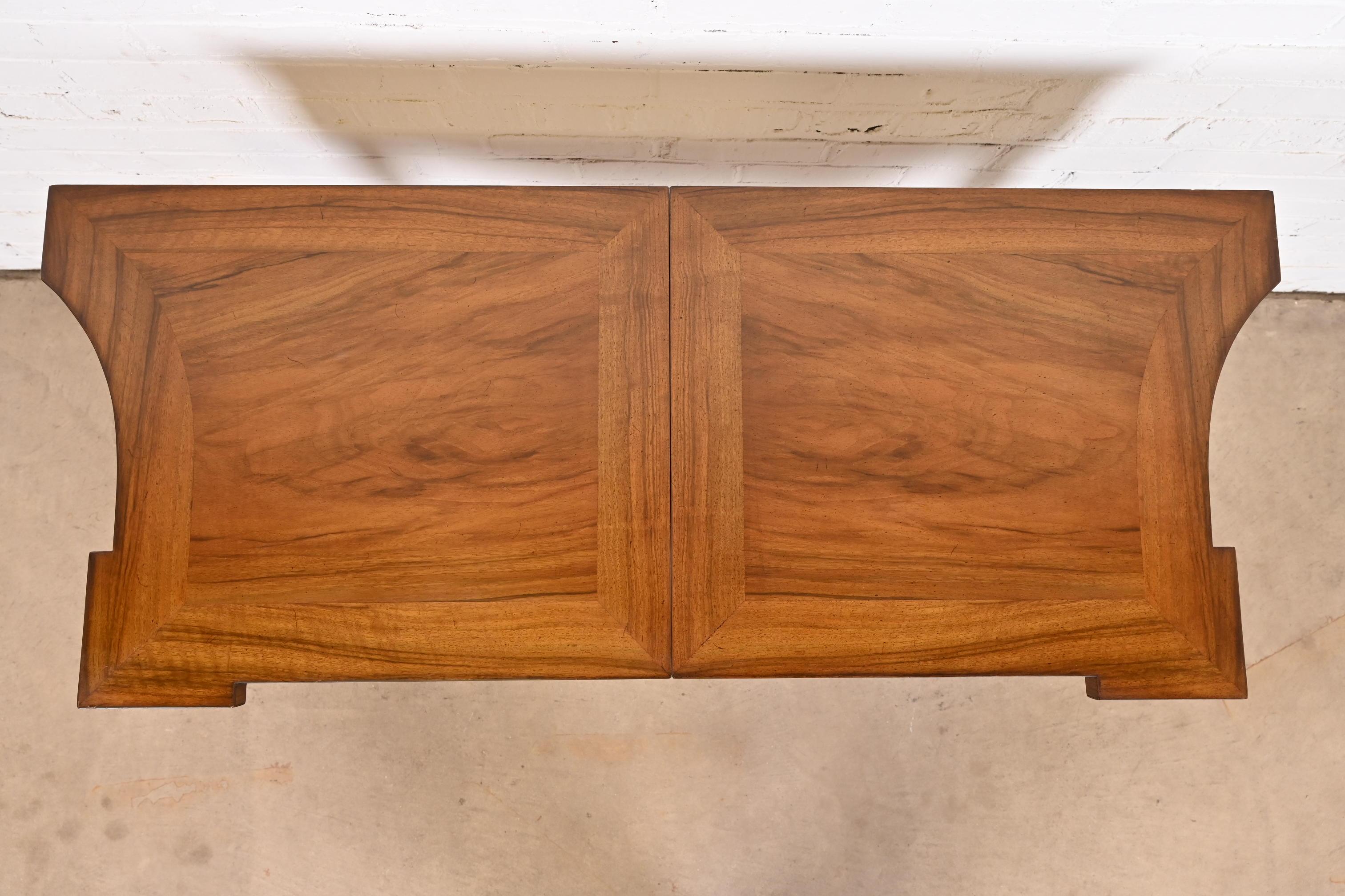 Karges French Regency Louis XVI Burled Walnut Extension Console Table or Server 4