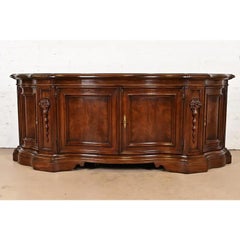 Karges French Regency Louis XVI Burled Walnut Sideboard or Bar Cabinet