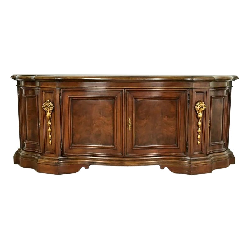 Karges French Regency Louis XVI Burled Walnut Sideboard or Bar Cabinet For Sale