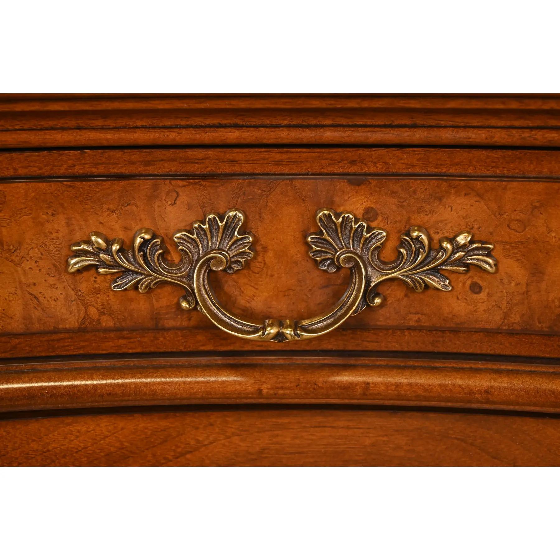 Karges French Regency Louis XVI Carved Burled Walnut Sideboard or Bar Cabinet 2