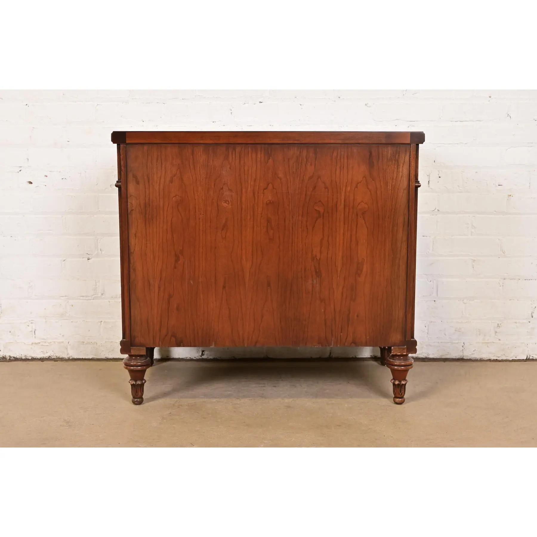 Karges French Regency Louis XVI Carved Mahogany Chest of Drawers For Sale 8