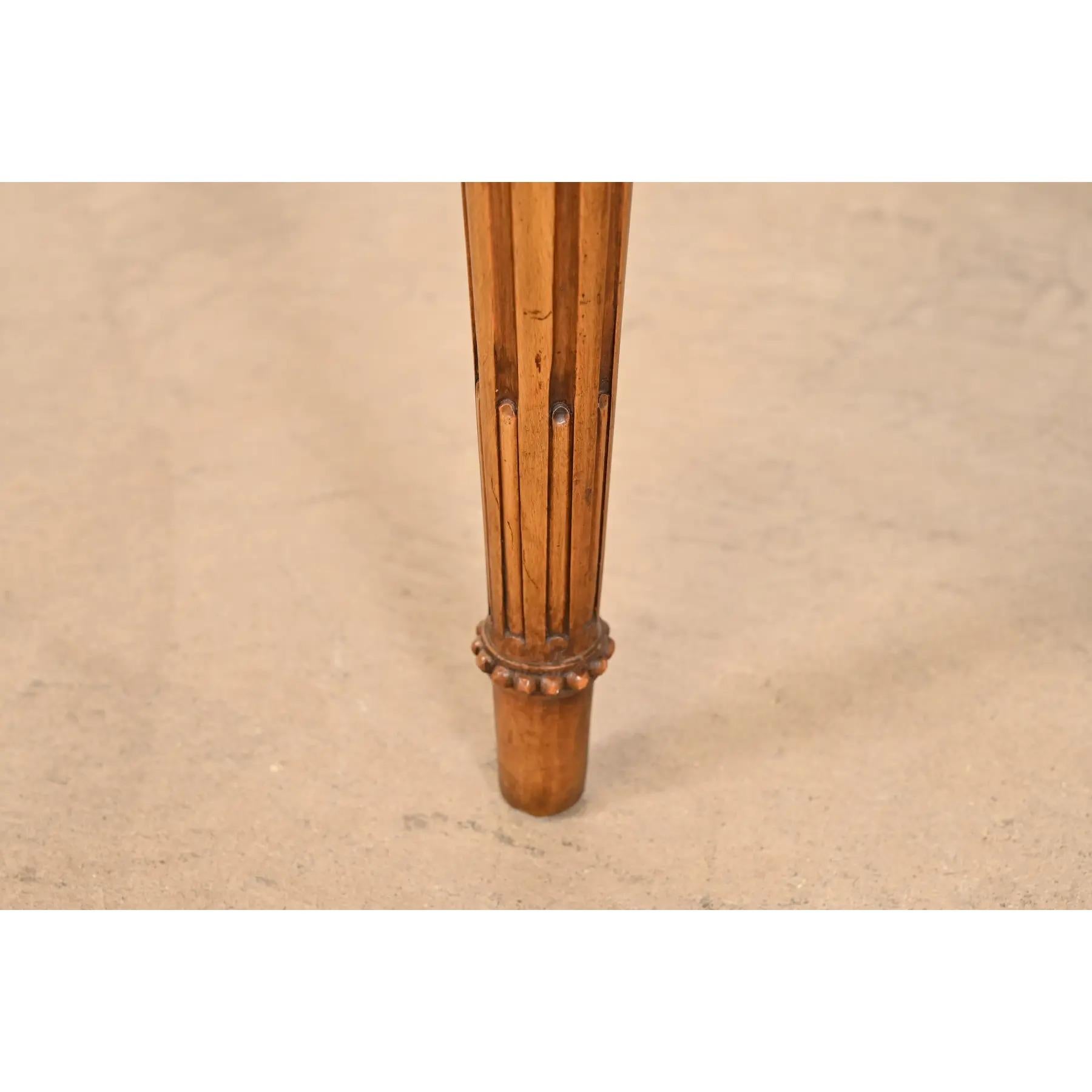 Karges French Regency Louis XVI Carved Walnut Cane Back Dining Chairs, Pair For Sale 6