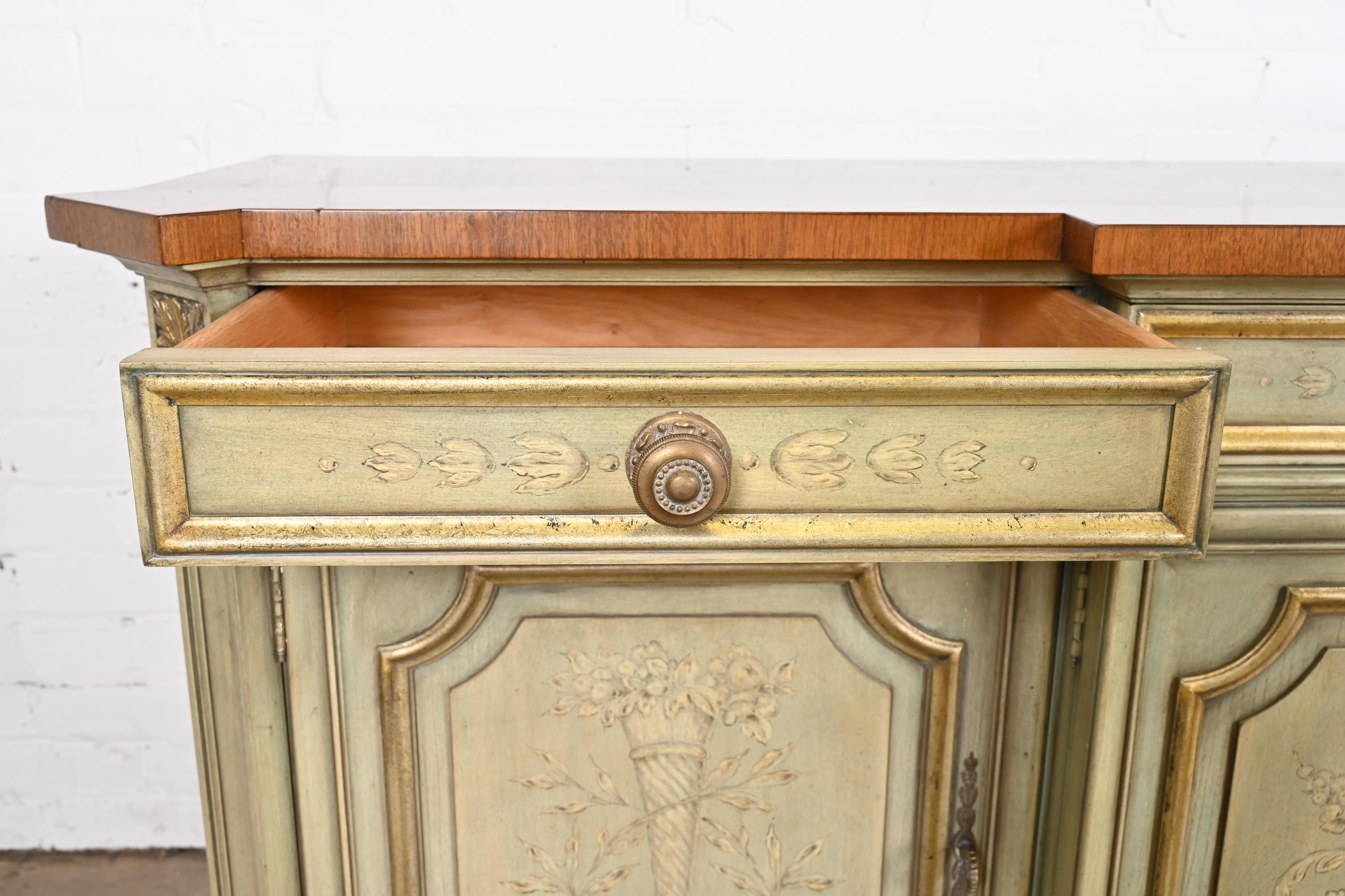 Karges French Regency Louis XVI Hand Painted Sideboard or Bar Cabinet 3