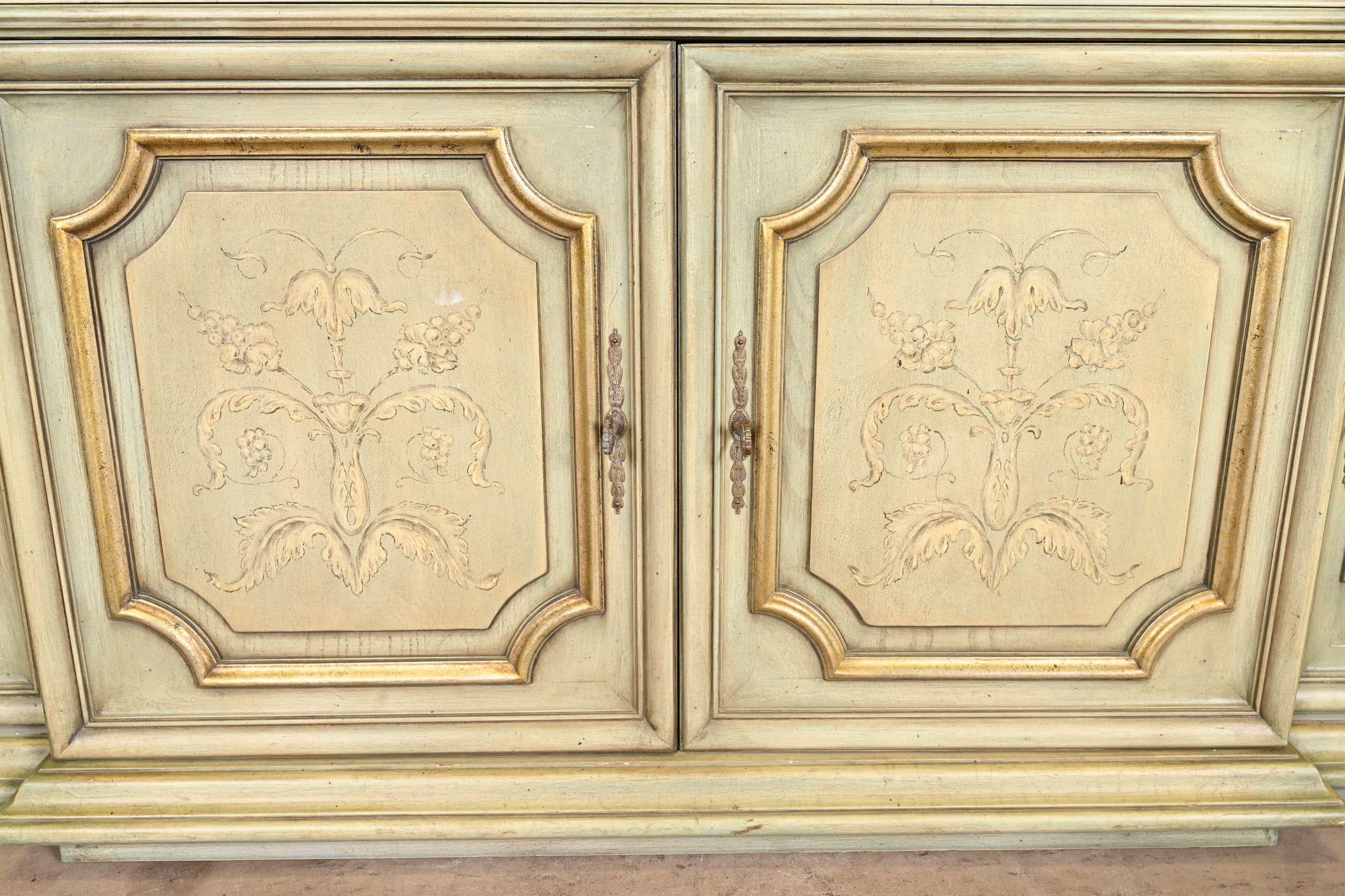 Karges French Regency Louis XVI Hand Painted Sideboard or Bar Cabinet 6